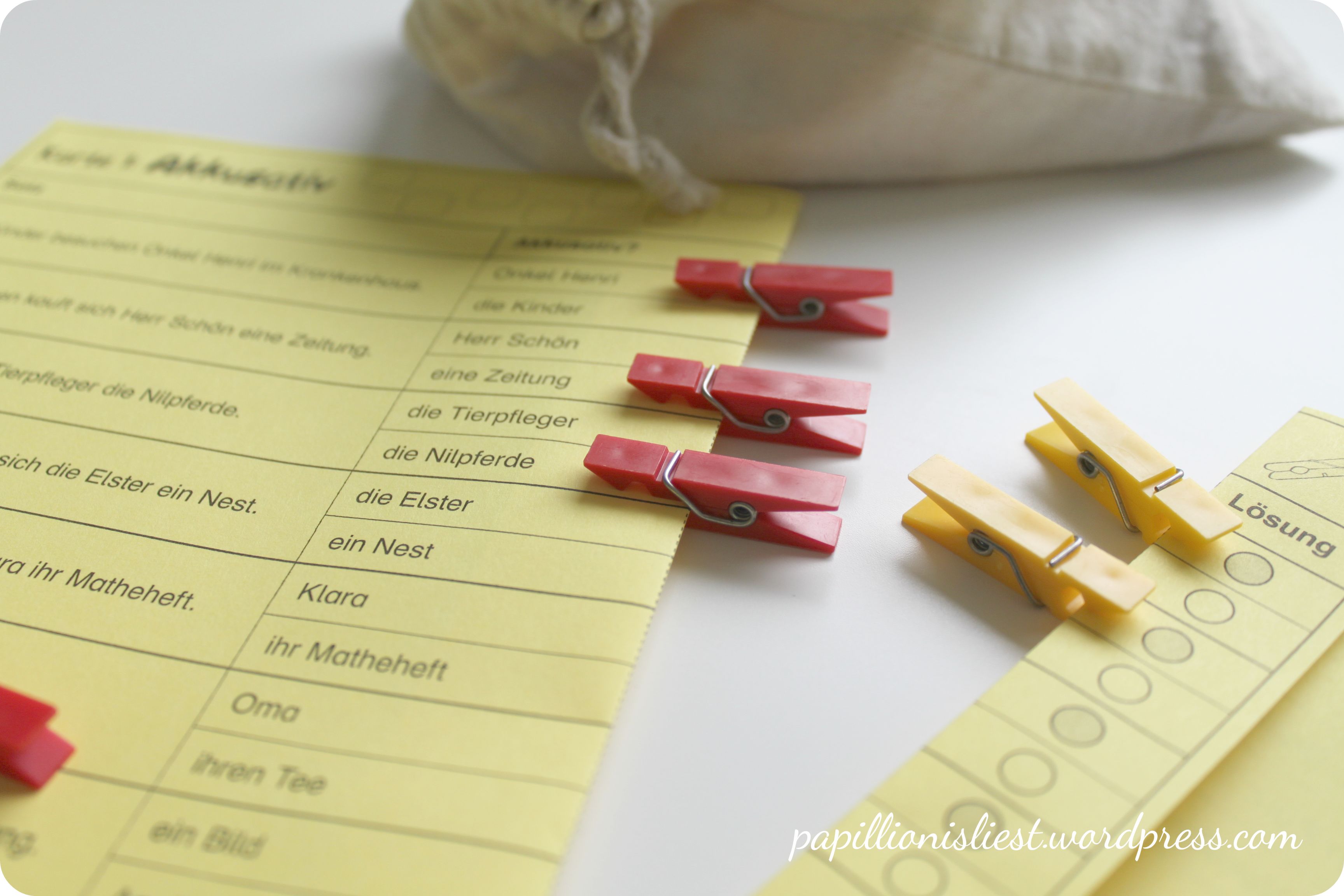 Freiarbeit Die vier Fälle