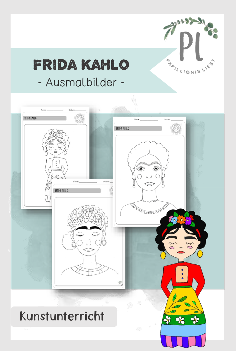Frida Kahlo_Ausmalbilder