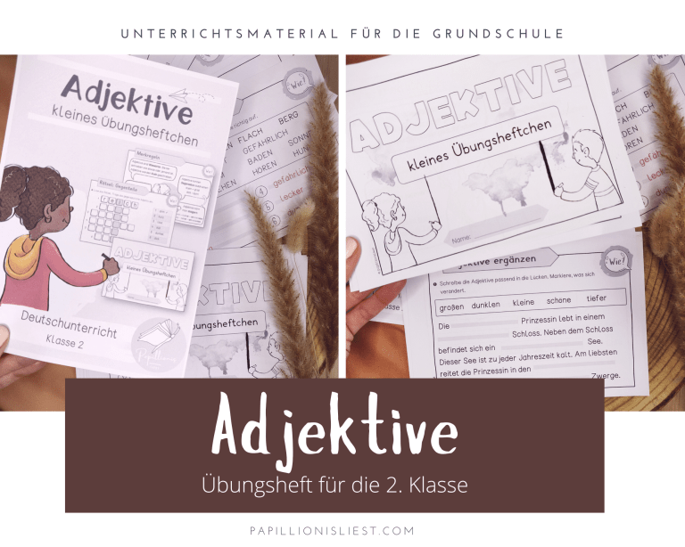 Adjektive – Übungsheft für Klasse 2 – Papillionis liest