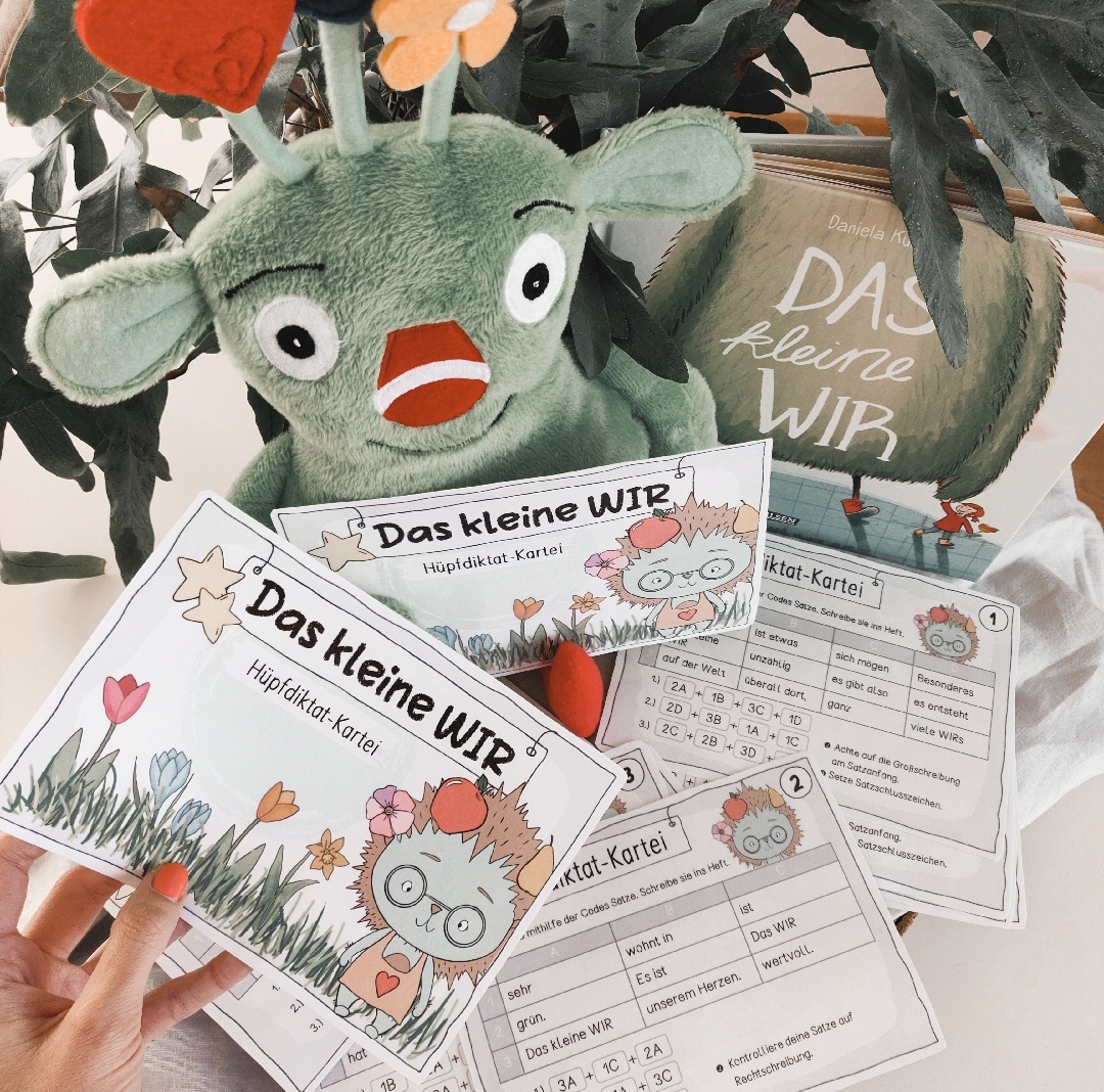 Wir Rjdiska „Das kleine WIR“ – Hüpfdiktat | Übungskartei Abschreiben – Papillionis ...